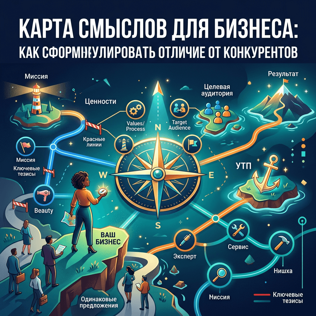 Карта смыслов для бизнеса: как сформулировать отличие от конкурентов