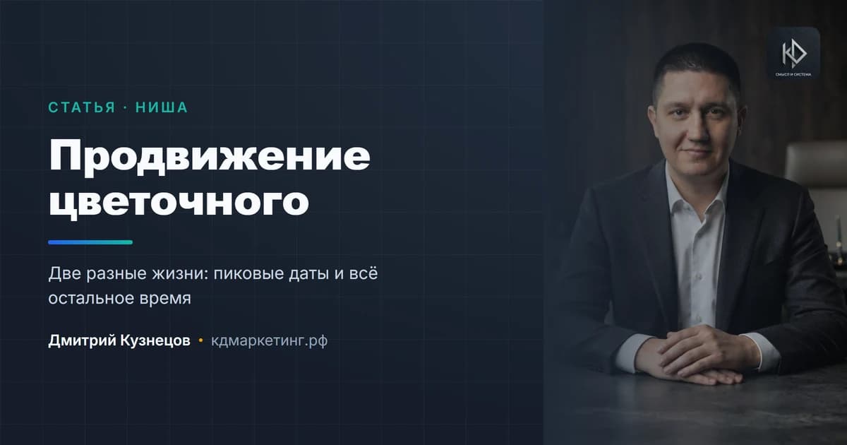Продвижение цветочного магазина: срочный спрос и пиковые даты