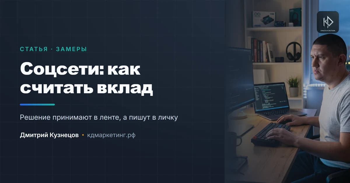 Как считать эффективность соцсетей, если заявки приходят в личку