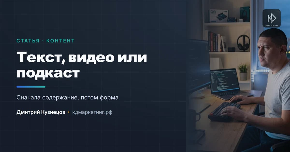 Текст, видео или подкаст: какой формат выбрать