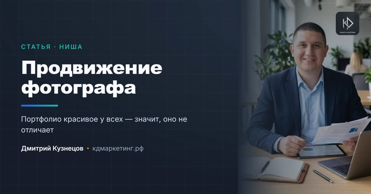 Продвижение фотографа: как перестать конкурировать ценой