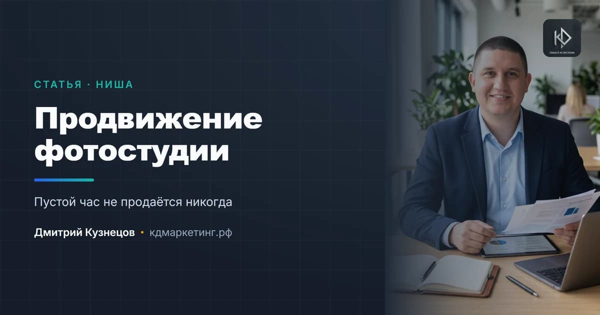 Продвижение фотостудии: аренда часов и постоянные арендаторы