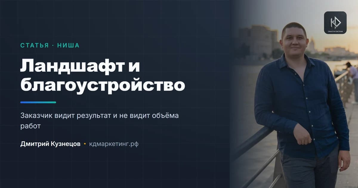 Продвижение ландшафтного дизайна и благоустройства