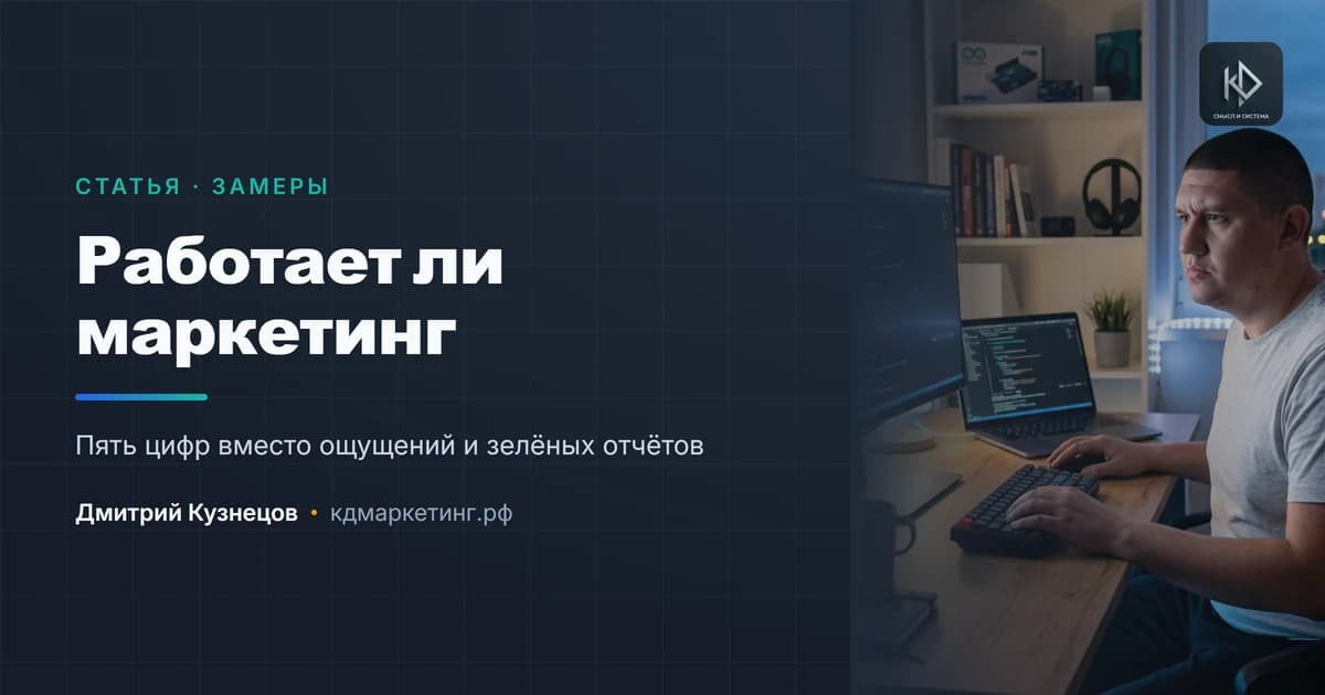 Как понять, что маркетинг работает: пять цифр вместо ощущений