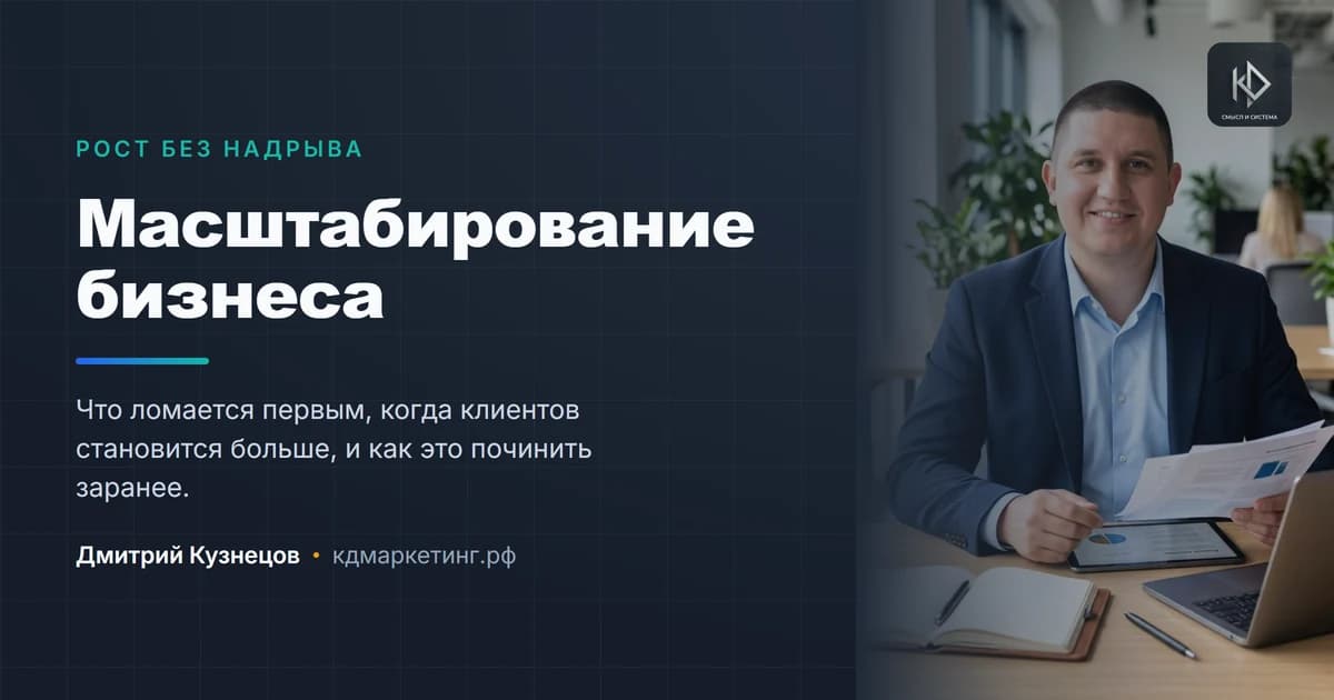 Масштабирование бизнеса: что ломается первым и как починить заранее