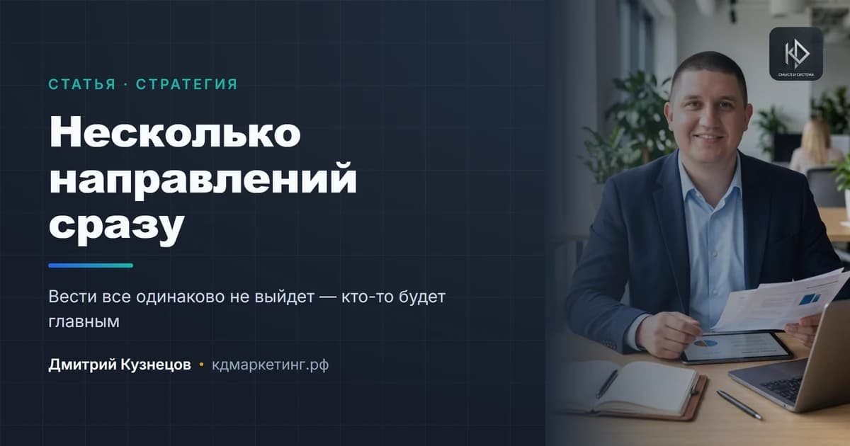Как продвигать несколько направлений одновременно