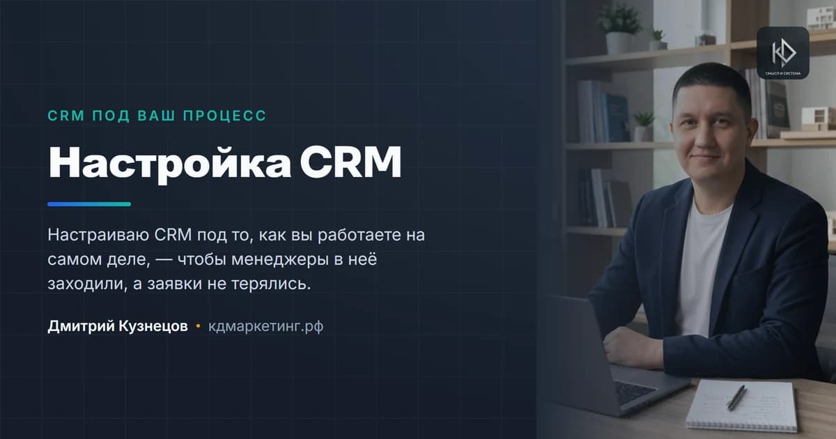 Дмитрий Кузнецов, смысловой маркетолог — настройка CRM
