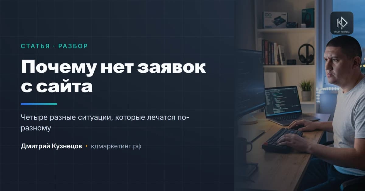 Почему нет заявок с сайта: разбор по шагам