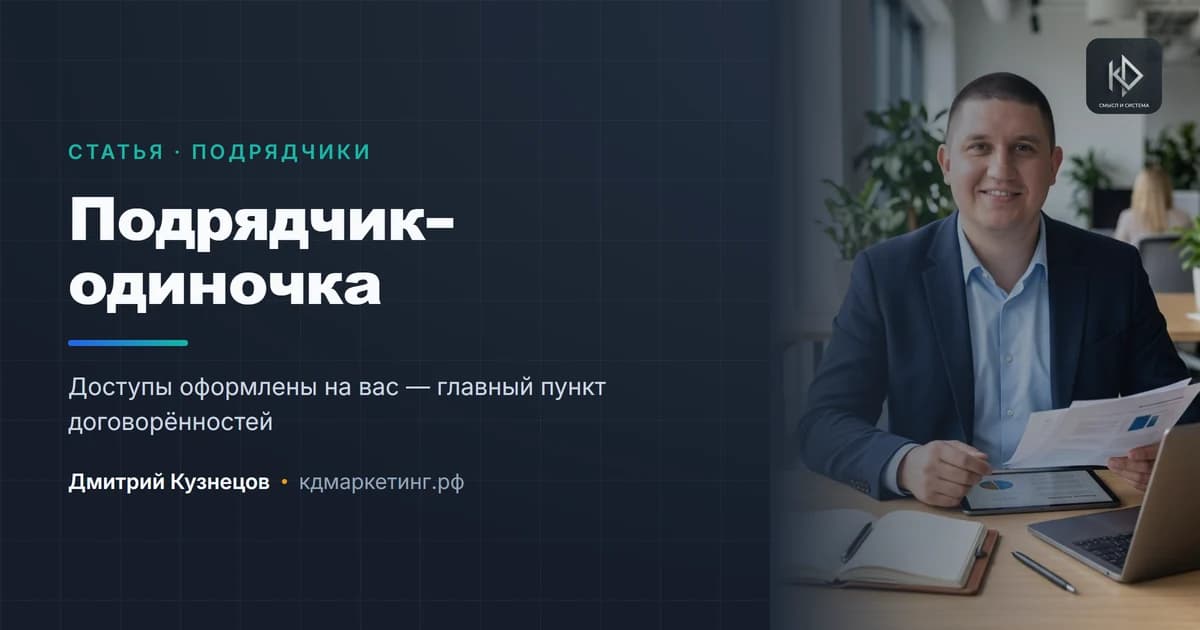 Работа с подрядчиком-одиночкой: риски и как их закрыть