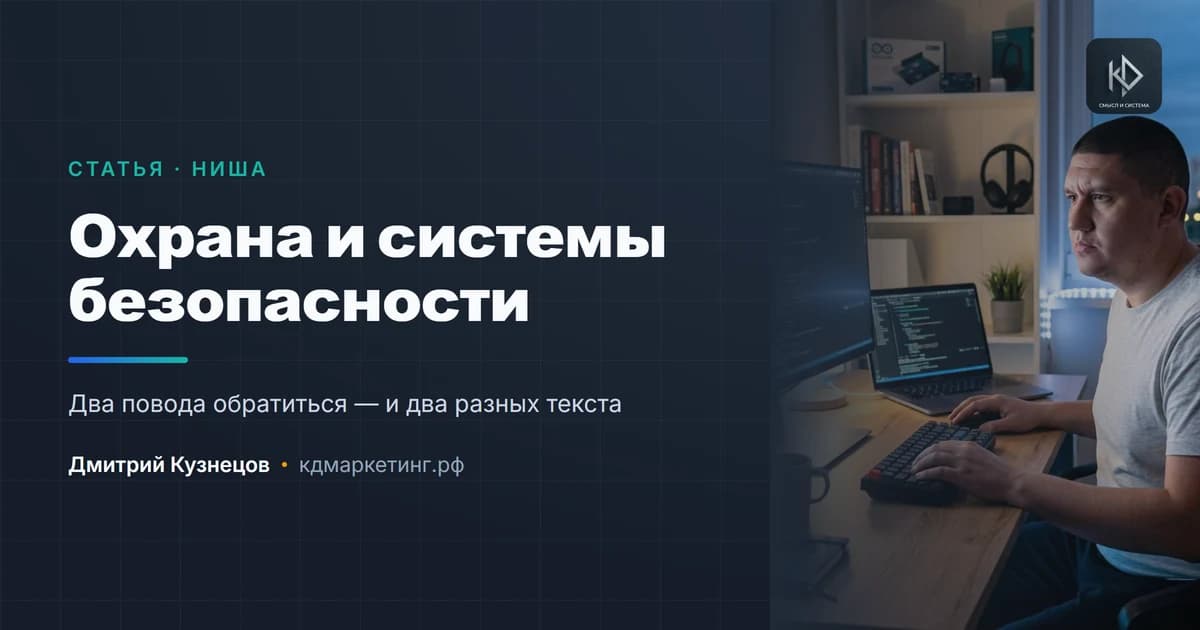 Продвижение охранного агентства и монтажа систем безопасности