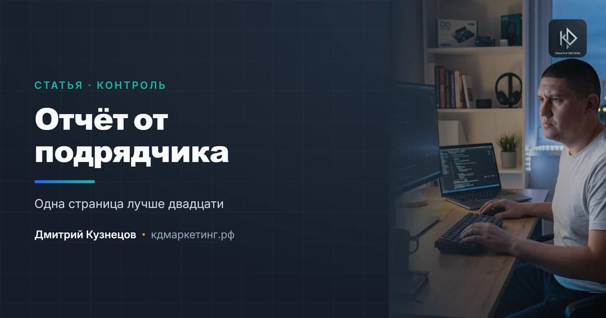 Какой отчёт требовать от подрядчика по продвижению