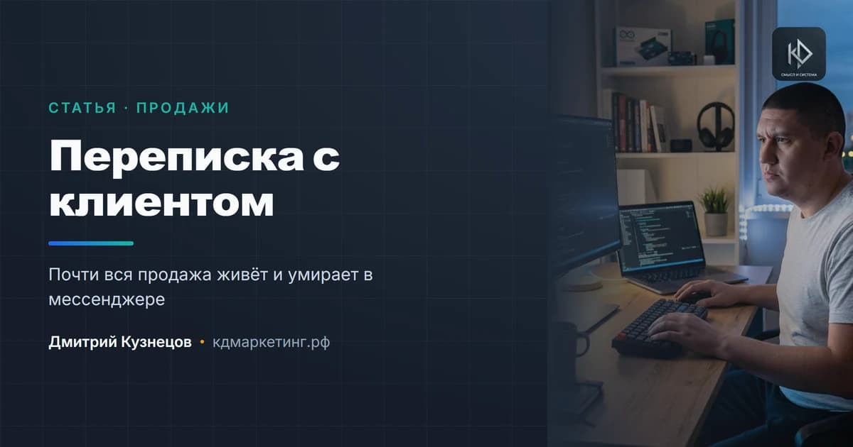 Как вести переписку с клиентом, чтобы доходило до сделки