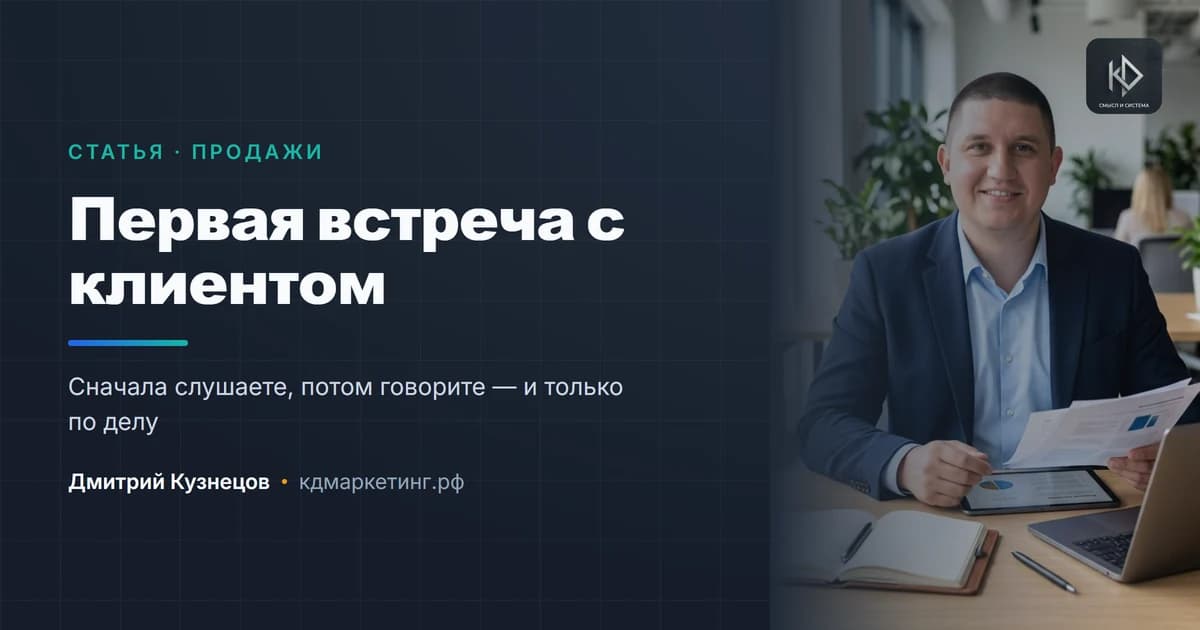 Первая встреча с клиентом: как провести, чтобы дошло до сделки