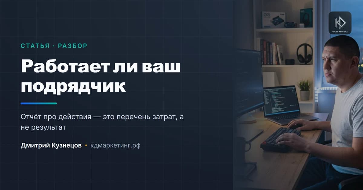 Как понять, что подрядчик работает, а не имитирует