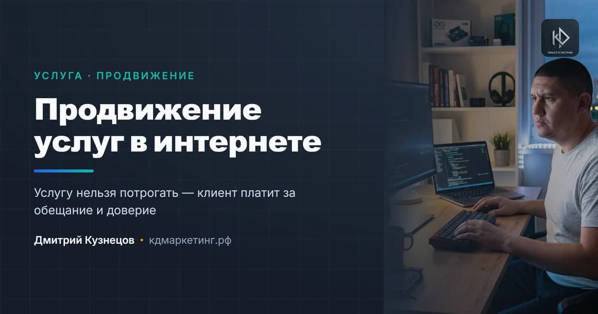 Дмитрий Кузнецов, смысловой маркетолог — продвижение услуг в интернете