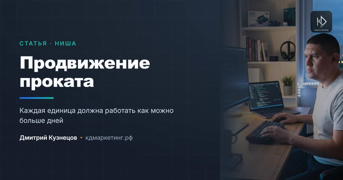 Продвижение проката: оборудование, транспорт, инвентарь