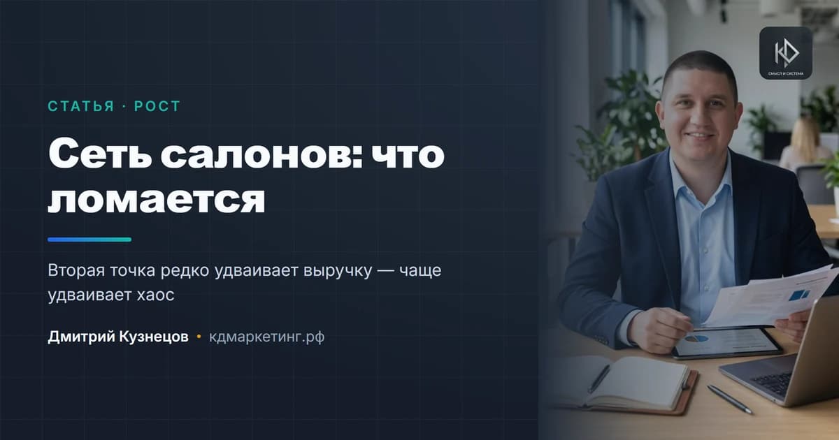 Сеть салонов: что ломается при переходе от одной точки к нескольким