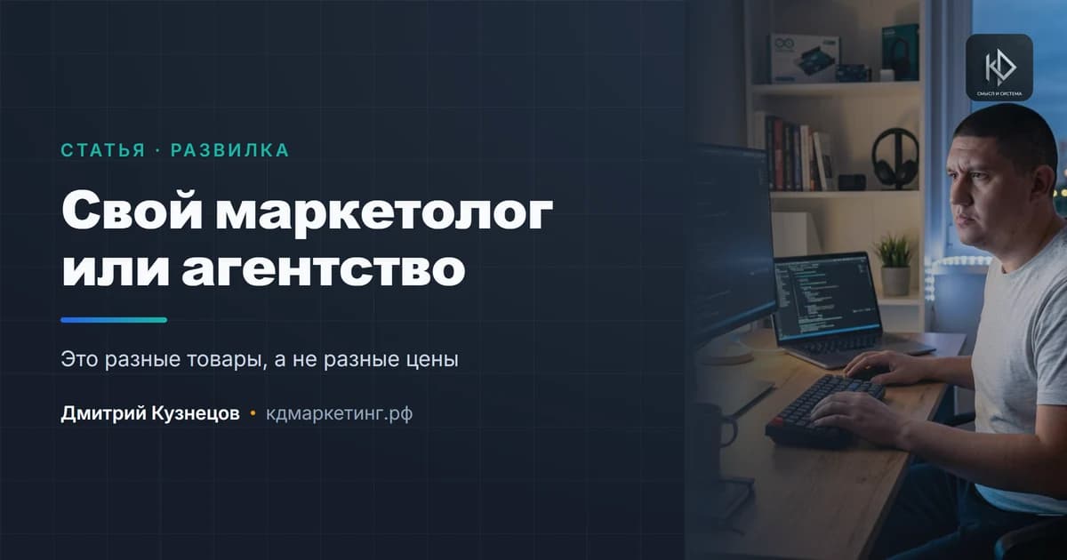 Свой маркетолог или агентство: как выбрать и не переплатить