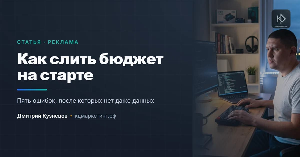 Пять способов слить рекламный бюджет на старте