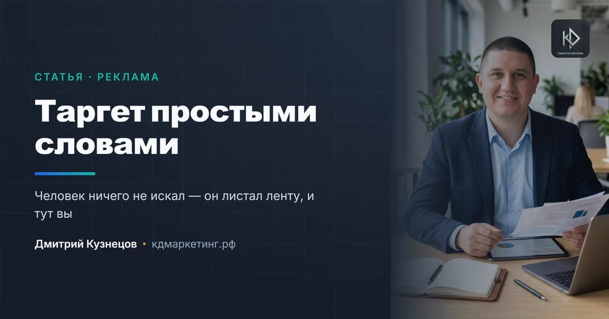 Таргетированная реклама простыми словами: кому показывают и почему это дорого на старте