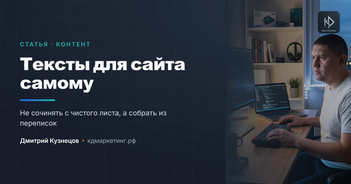 Как написать тексты для сайта самому: практический порядок